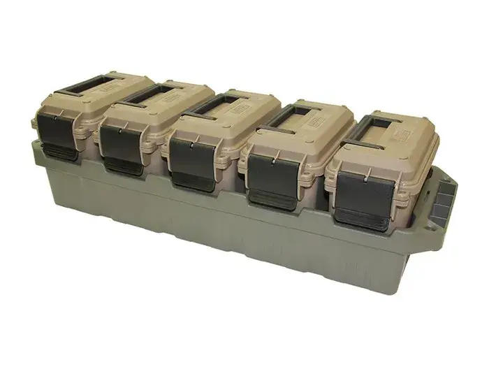 Ammo Crate 5-Can Multi-Cal Mini Polymer Dark Earth/Army Grn - photo 5