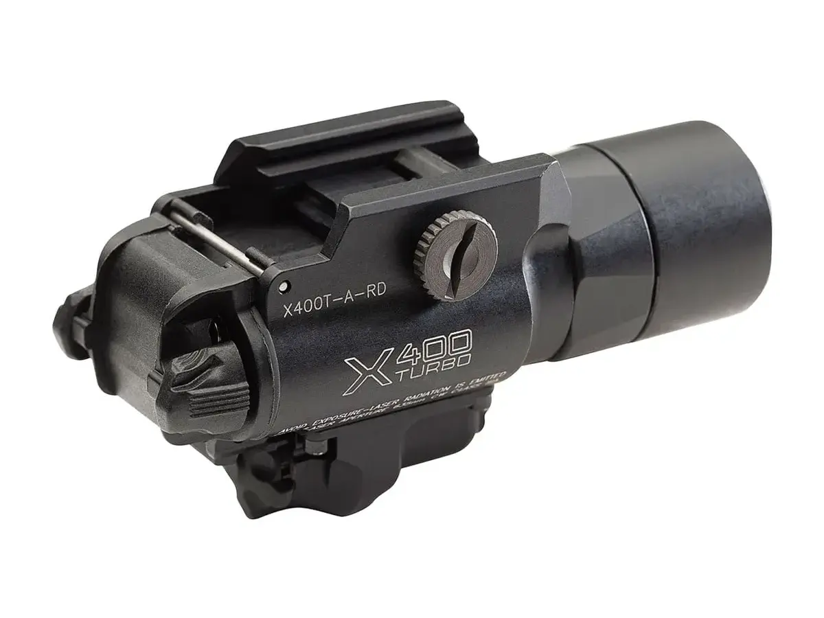 X400T Turbo High Candela Handgun Light + Red Laser Black