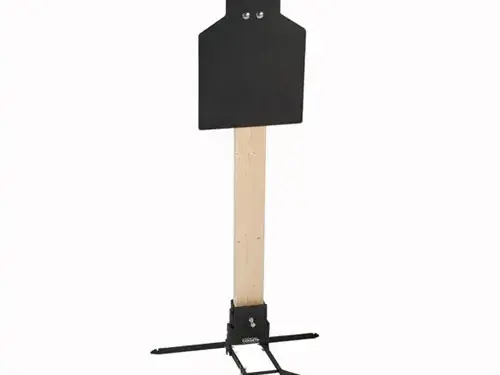 Steel Torso Shaped Handgun Target with Standard Base