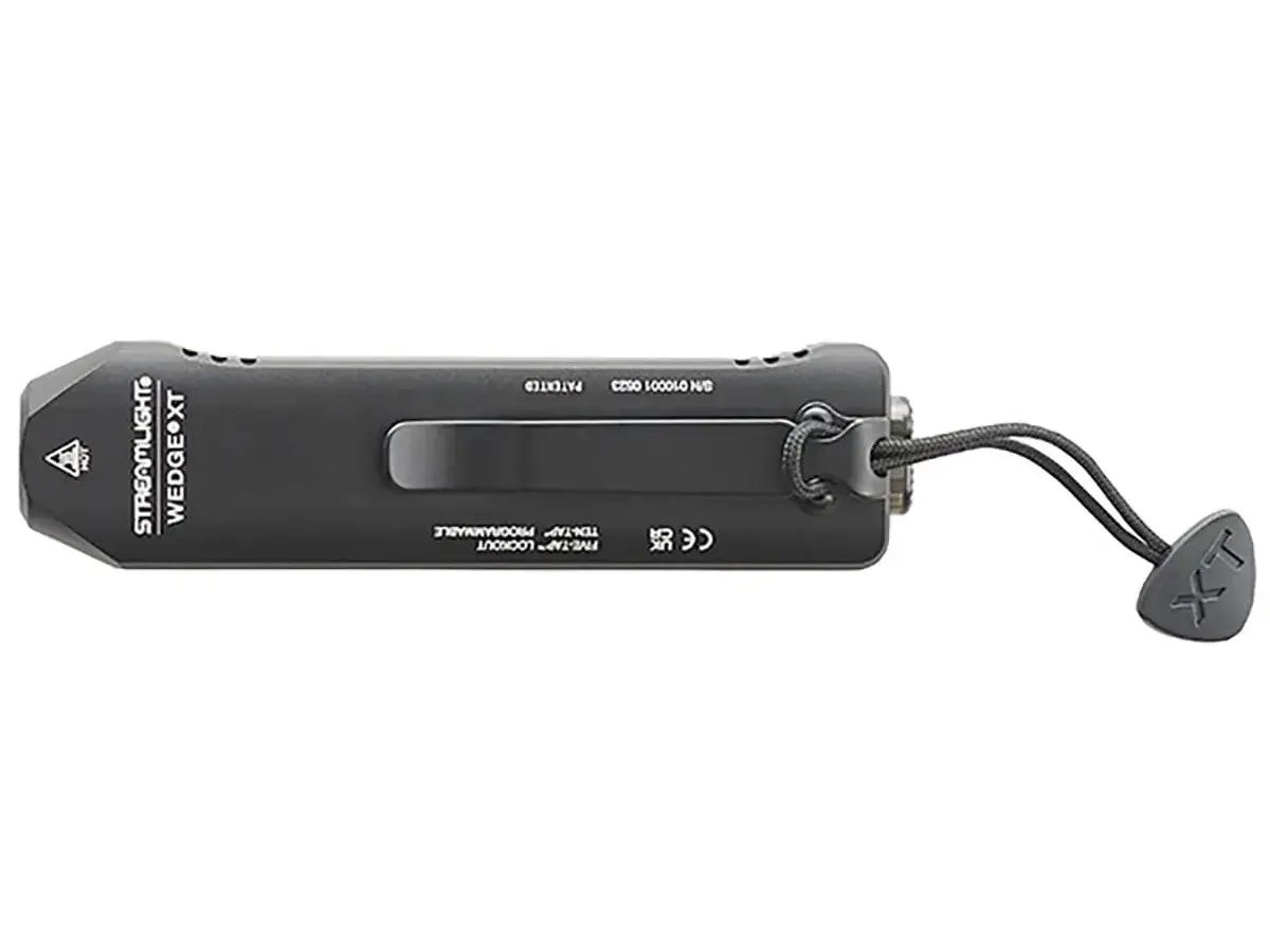 Wedge XT USB-C Rechargeable EDC Carry Flashlight Black