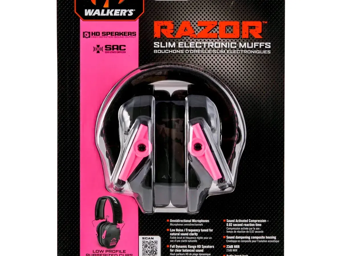 Razor Slim Electronic Muffs, Pink - photo 7