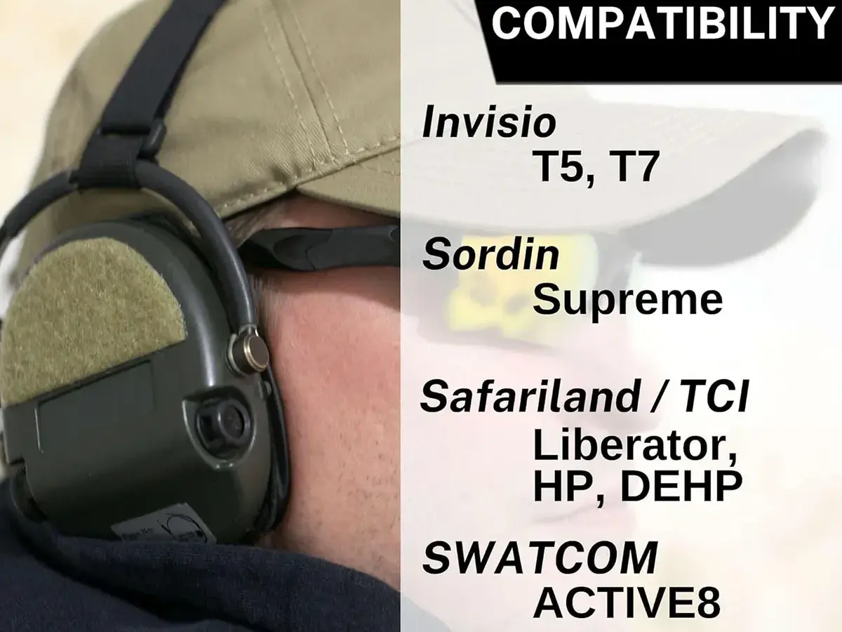 Sightlines Adapter Plates For Peltor ComTac & Similar Black - photo 2