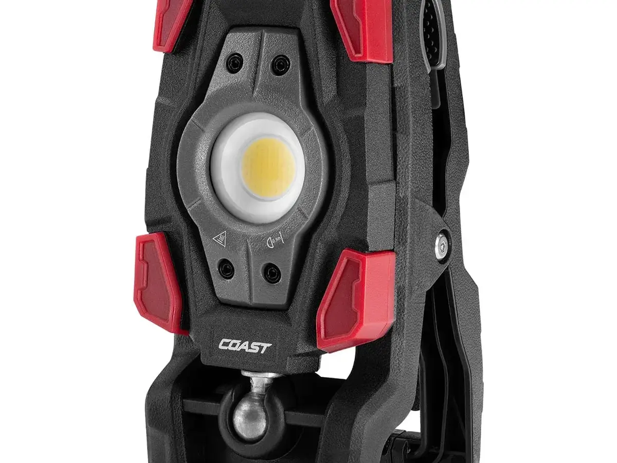 CL10R Clamp Light 1150 Lum w/Ultra View Flood Light BLK/Red