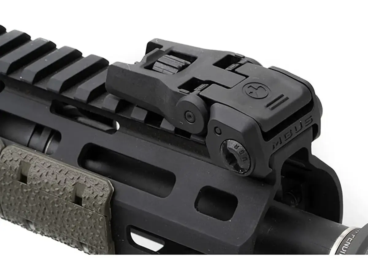 MBUS 3 Front Sight  Flip-Up Adjustable  Polymer BLK