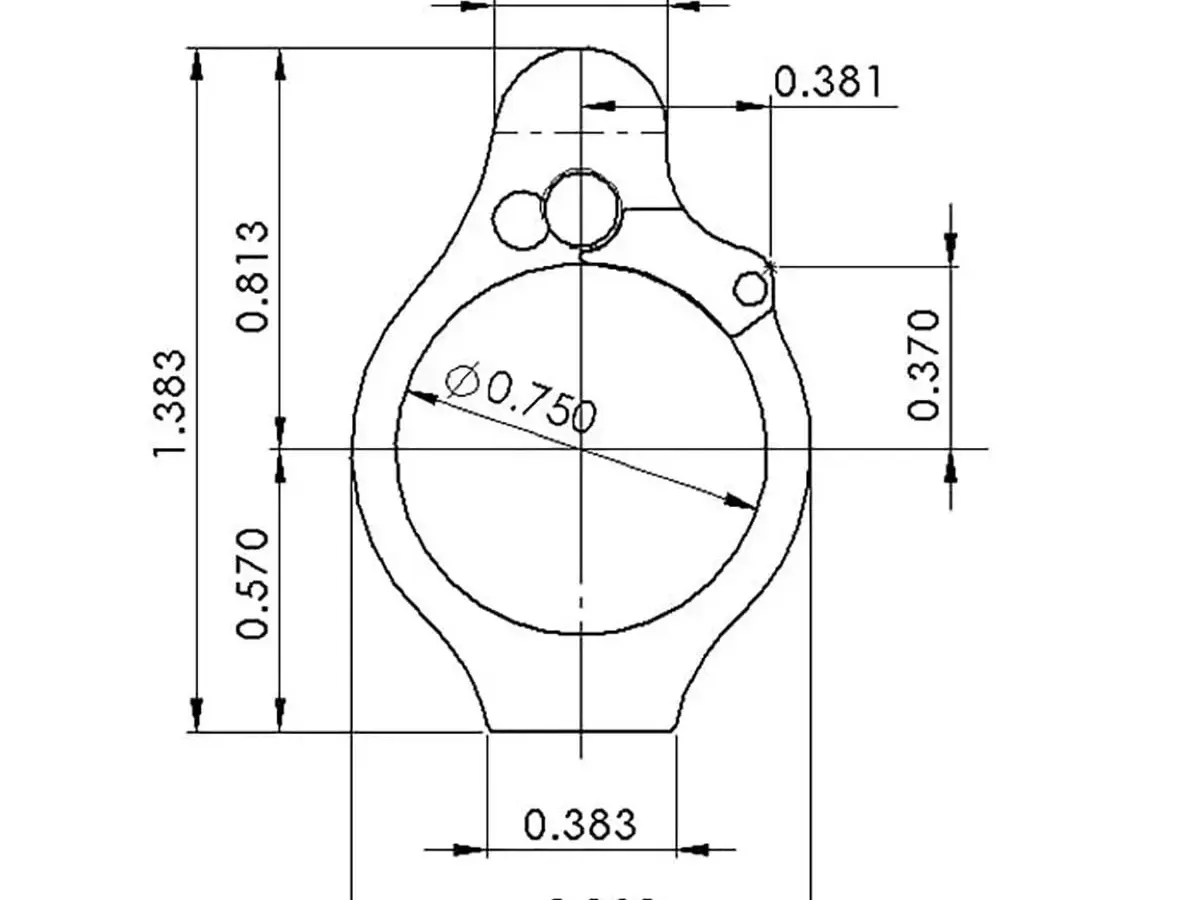 AR-15 Solid SS Adjustable Gas Block .750" Tan - photo 2