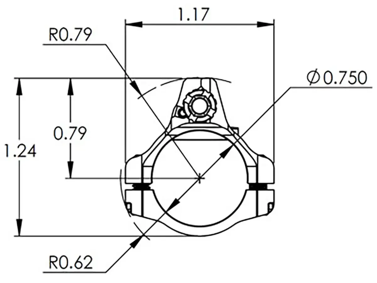 D2 Series Ultra Low Profile .750 Adj Gas Block With Detent - photo 2