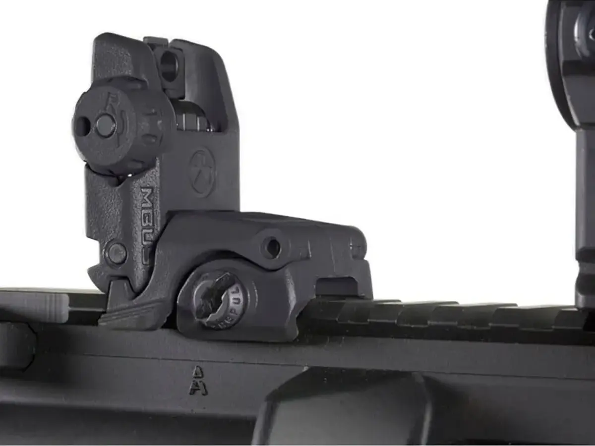 MBUS Rear Sight Flip-Up Polymer for AR-15 Black - photo 6