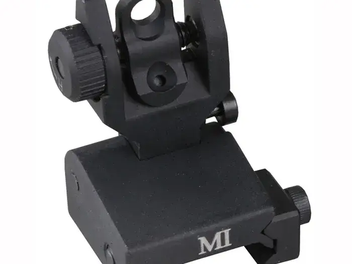 AR-15  Flip-Up Adjustable MCTAR-SPLP Rear Sight Black
