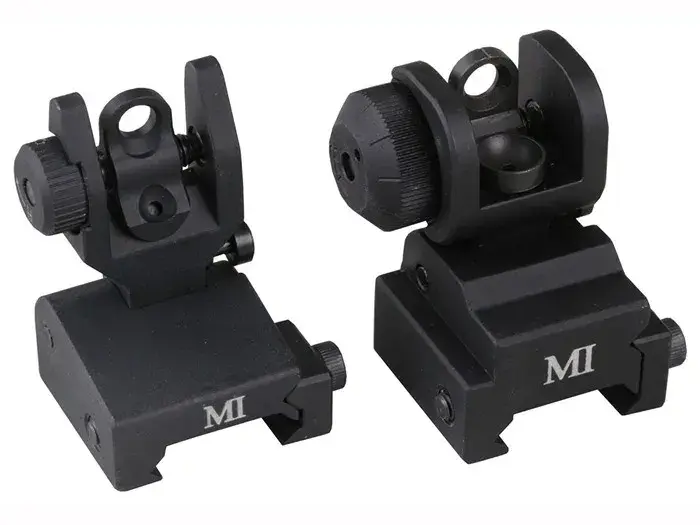 AR-15  Flip-Up Adjustable MCTAR-SPLP Rear Sight Black - photo 2