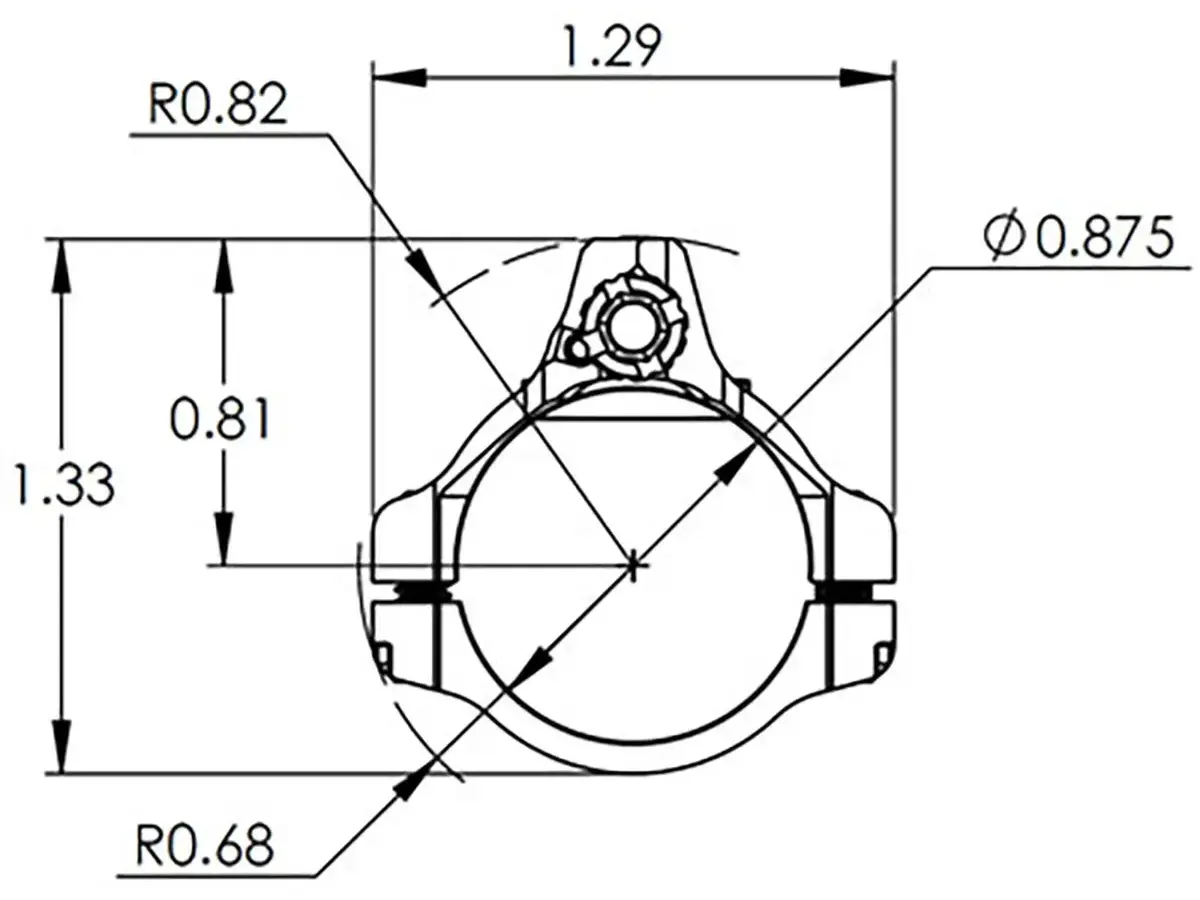 D2 Series Ultra Low Profile .875 Adj Gas Block With Detent