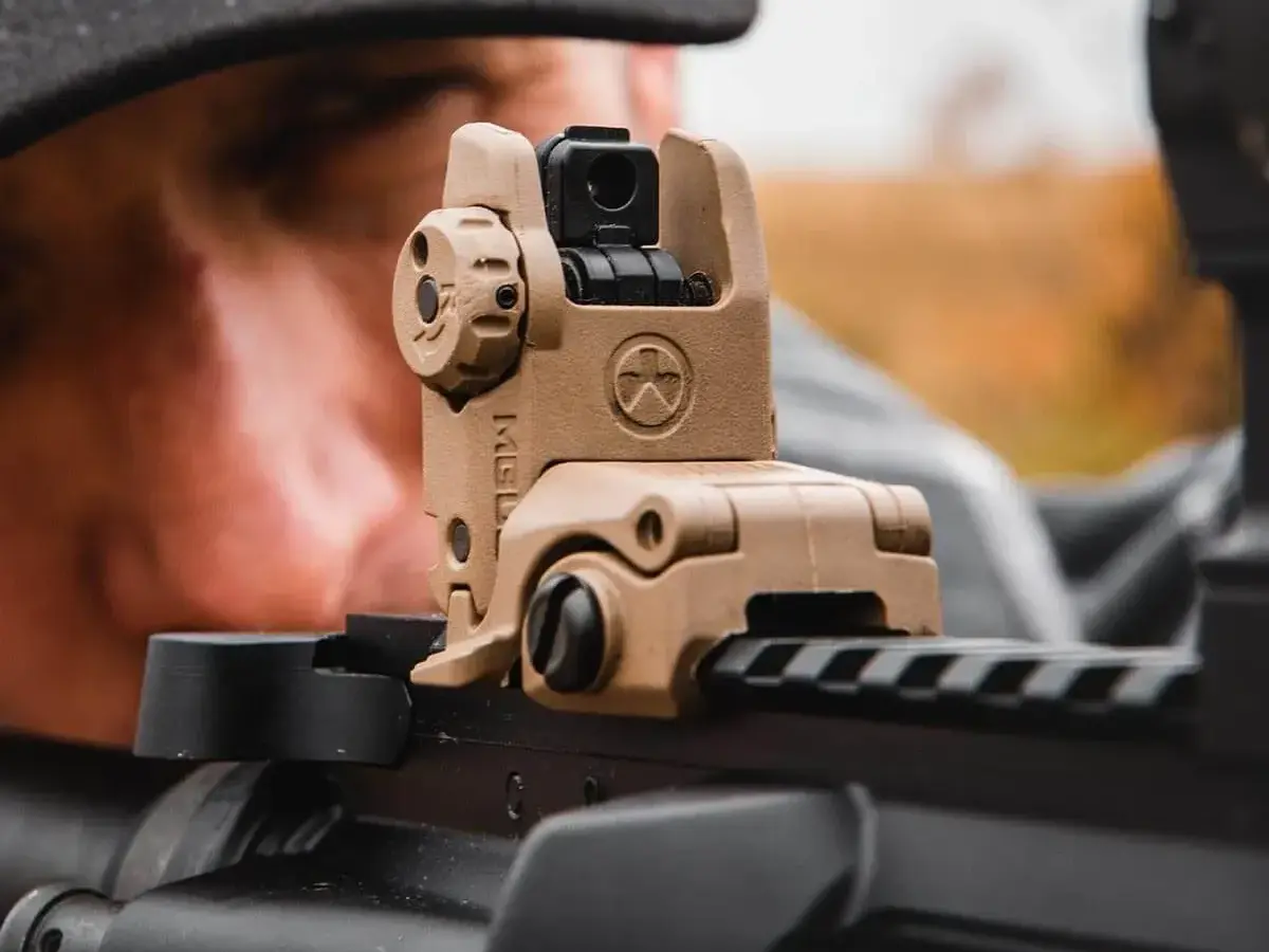 MBUS Rear Sight Flip-Up Polymer for AR-15 FDE - photo 3