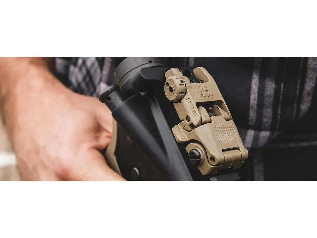 MBUS Rear Sight Flip-Up Polymer for AR-15 FDE - photo 4