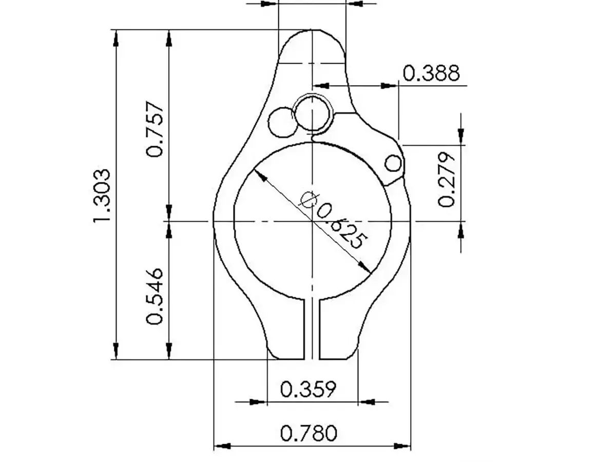 AR-15 Clamp On Titanium Adjustable Gas Block .625" Black - photo 4