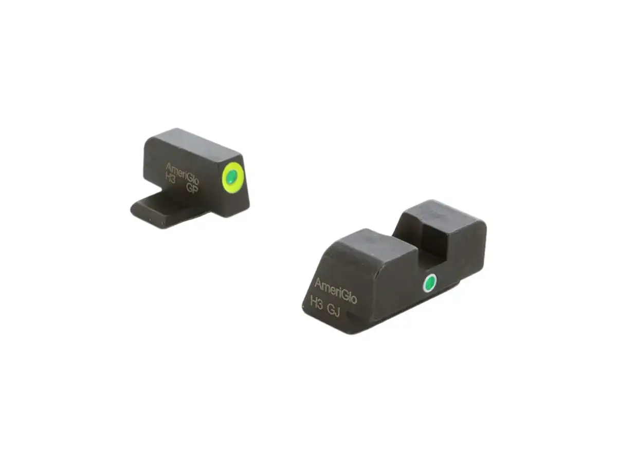 i-Dot Sight Set LumiGreen Outline  for FN High Power Black