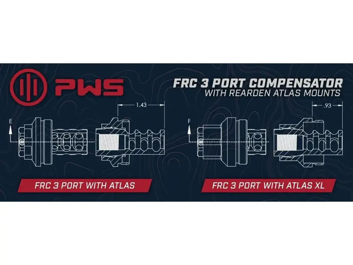 FRC Flat 3-Port 308 Caliber 5/8"-24 Threads Compensator
