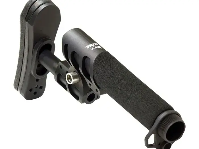 ZULU Adjustable Stock W/Padded Pistol Buffer Tube-Black
