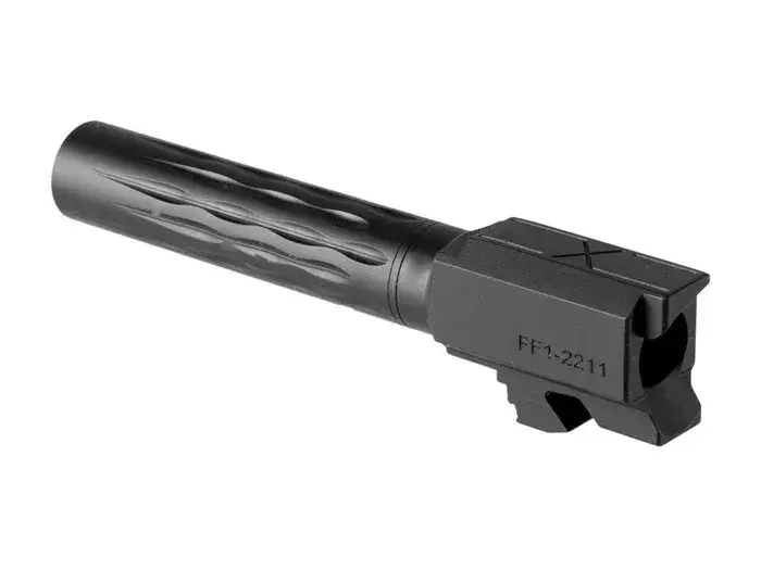 Match 9mm Non-Threaded Flame BBL for Glock-19 Gen 1-4 Black - photo 2
