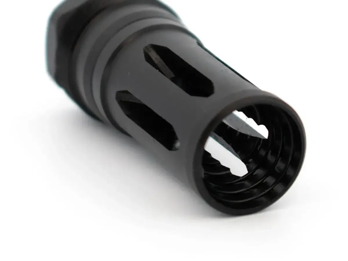 R2 Flash Hider 1/2-28 Threads Square Shoulder Black Nitride - photo 2