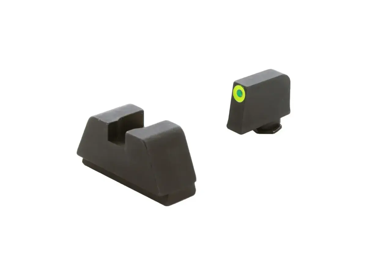 XL Opt Comp Sights Trit/LumiGreen OL .315"F/.394"R for Glock