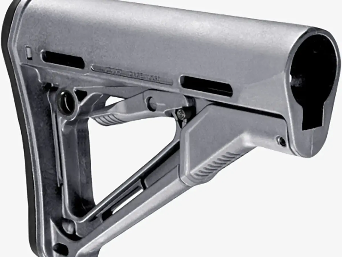 CTR Collapsible Mil-Spec Carbine Stock for AR-15 Gray - photo 2