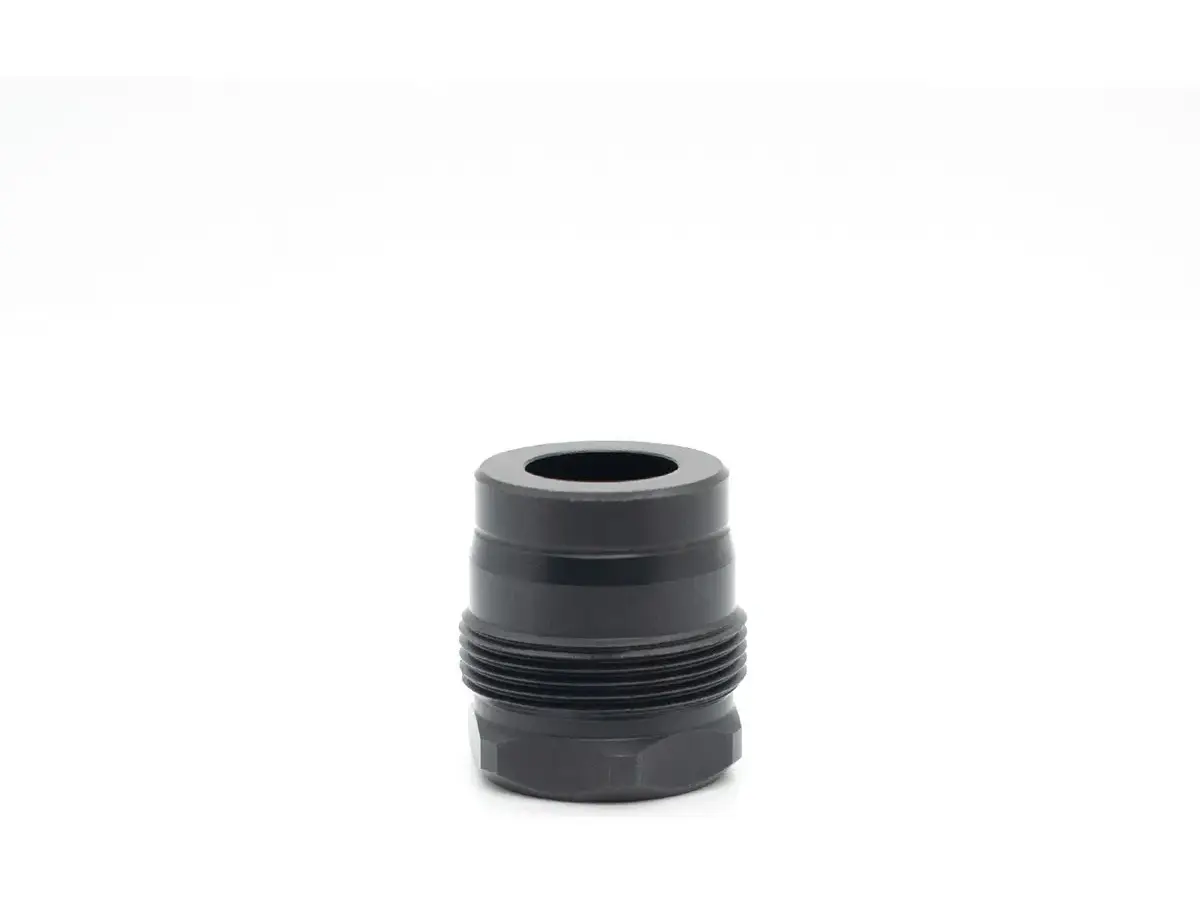 Mini Muzzle Brake 0.456 1/2-28 Thread Taper Shoulder Black