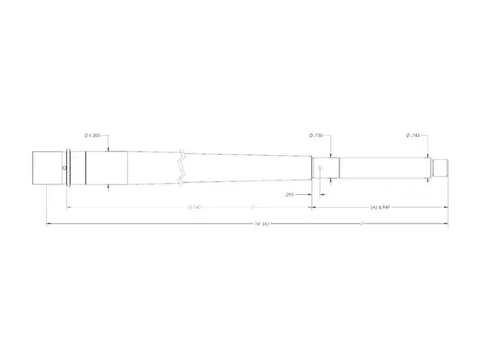 308 Winchester 1-10 Twist 16" Carbon Fiber Barrel - photo 2