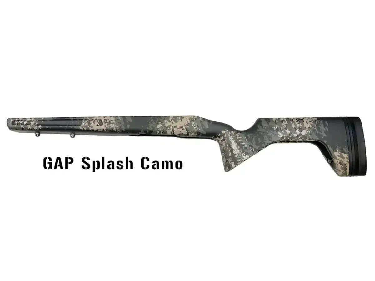 Trekker Short Action Right Hand Rifle Stock GAP Splash Camo