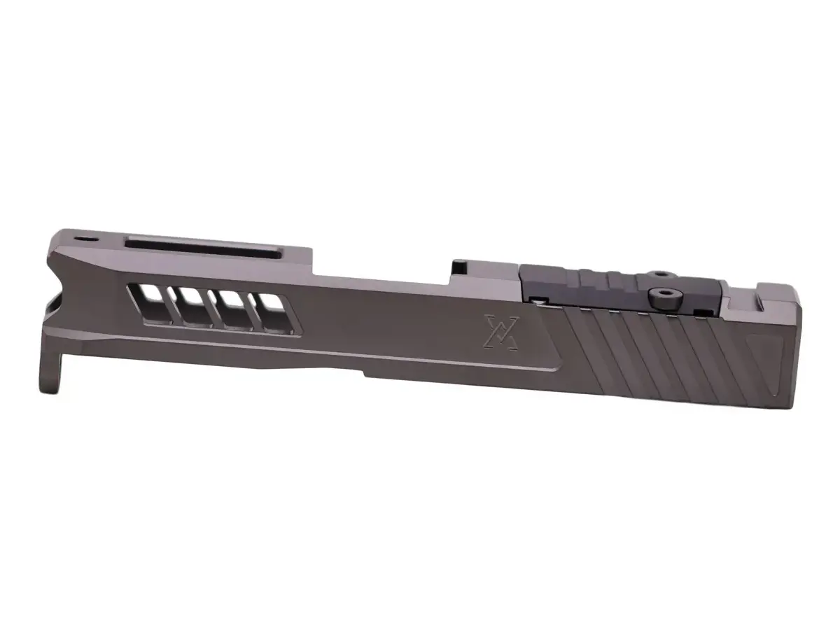 Slide With RMS Cut & Cover Plate For Glock 43 Stealth Grey