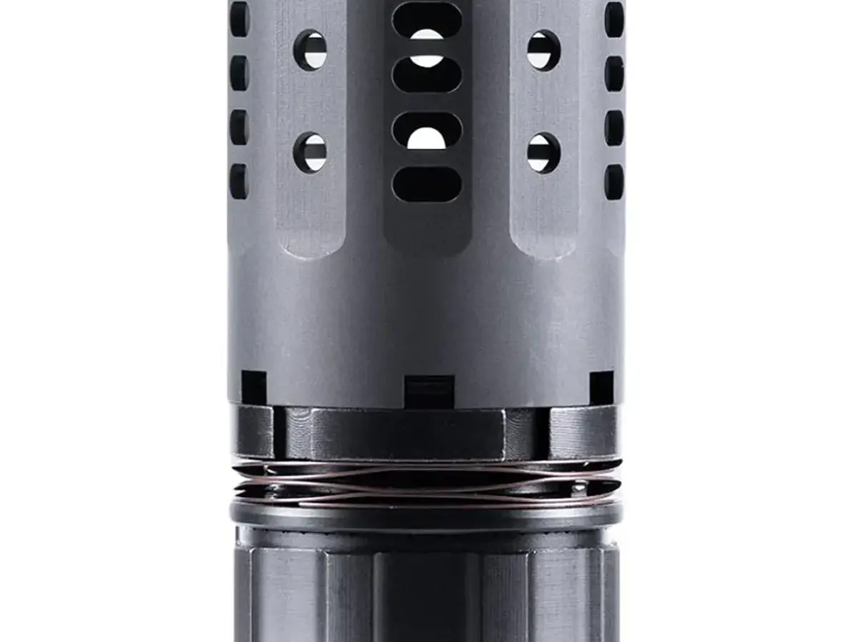 Pyro 2.0 Muzzle Brake w/DA451 KeyMicro & .45 Cal Front Cap