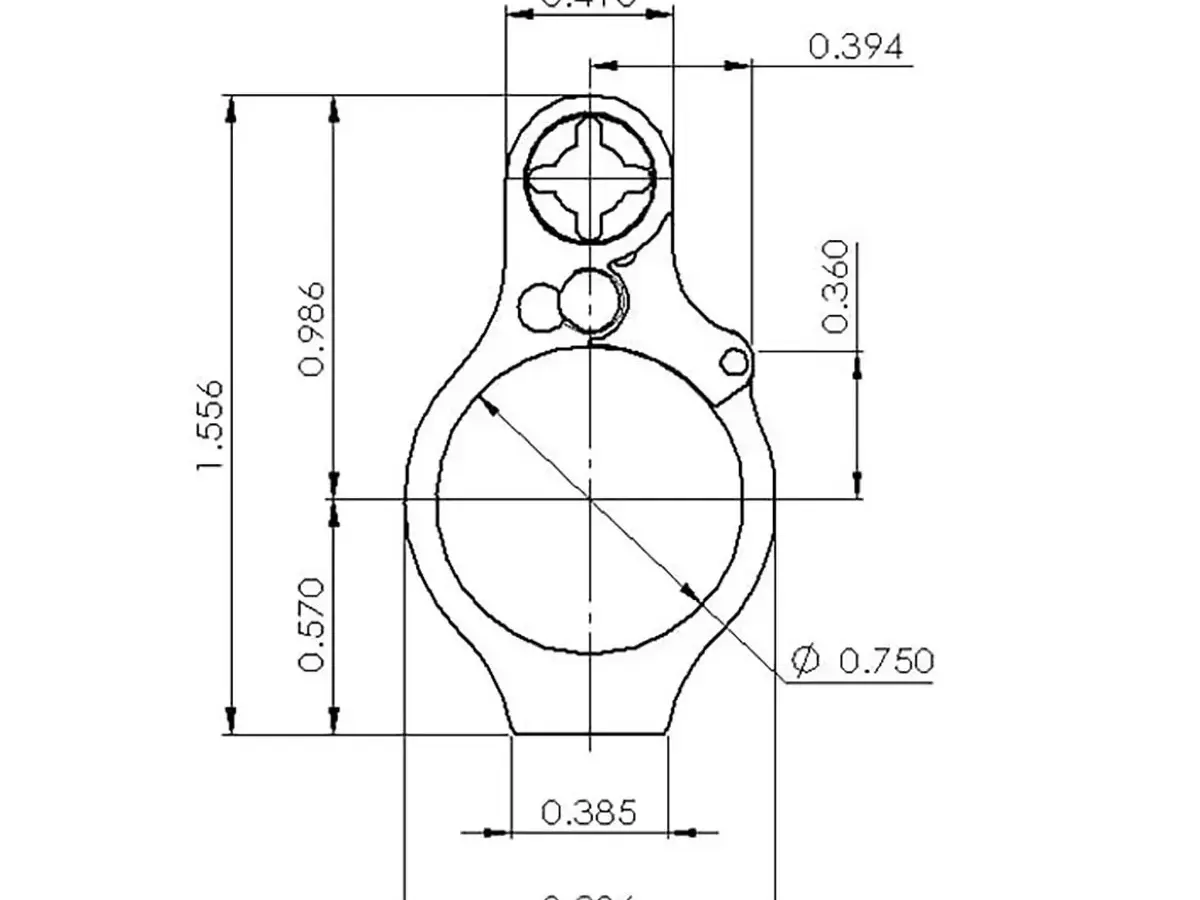 AR-15 Adj Piston System W/Solid .750" Gas Block Rifle RH - photo 2