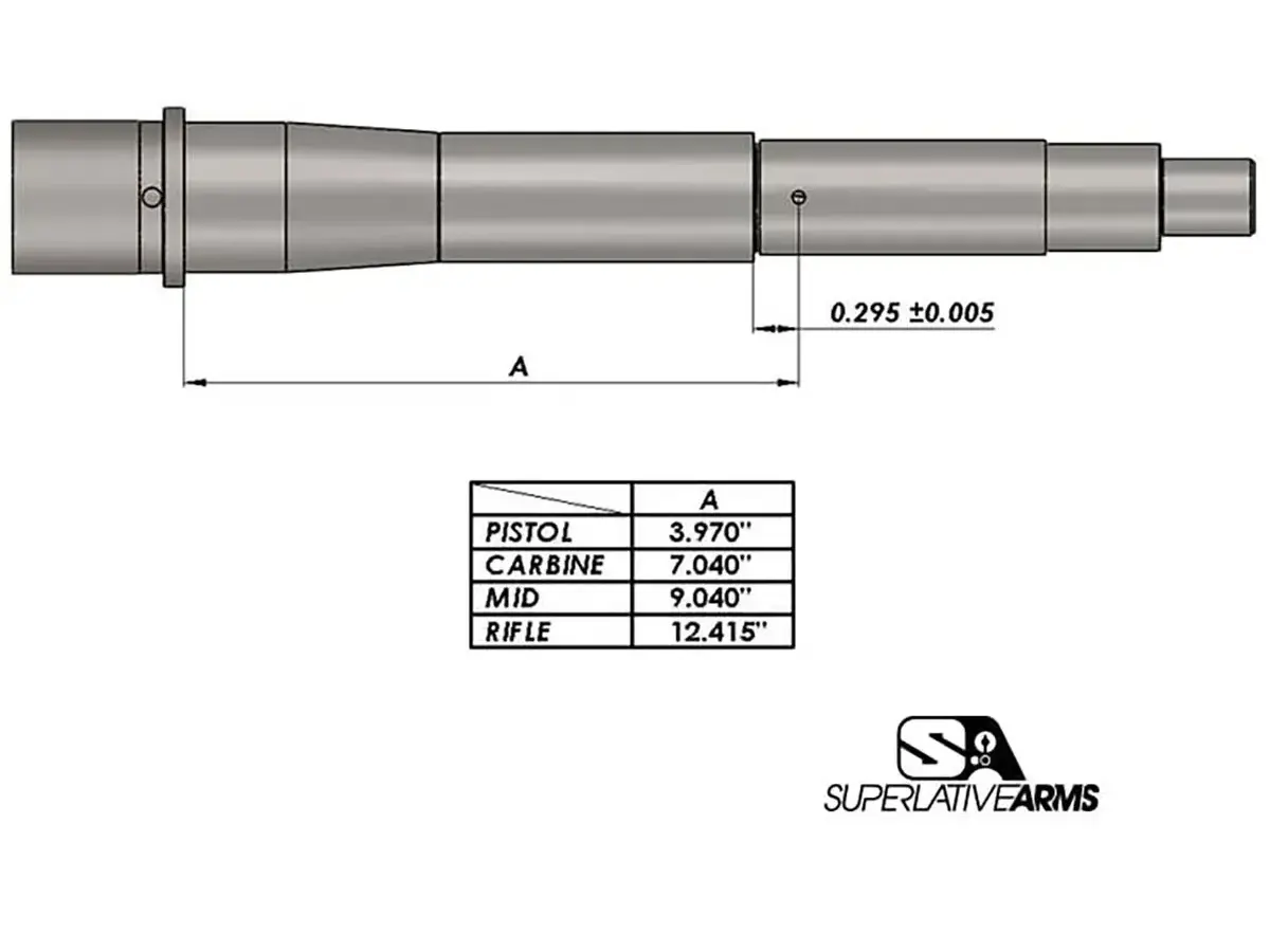AR-15 Adj Piston System W/ClampOn .625" Gas Block Carbine LH - photo 6