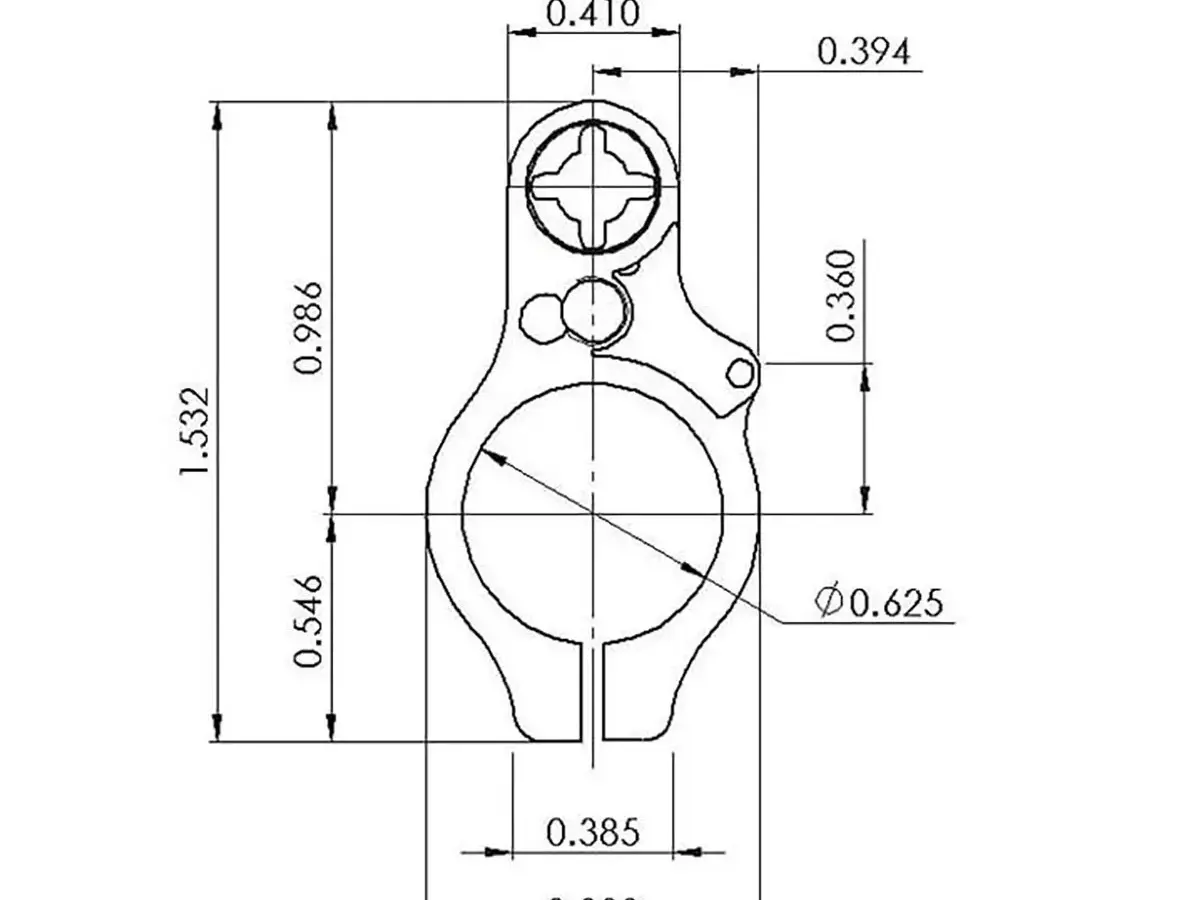AR-15 Adj Piston System W/ClampOn .625" Gas Block Mid LH - photo 4