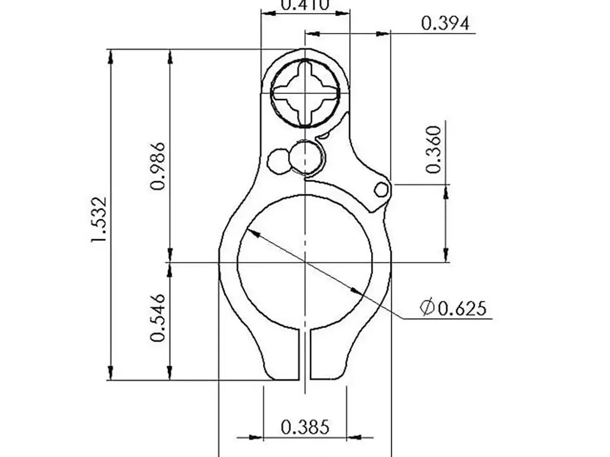 AR-15 Adj Piston System W/ClampOn .625" Gas Block Carbine RH - photo 3