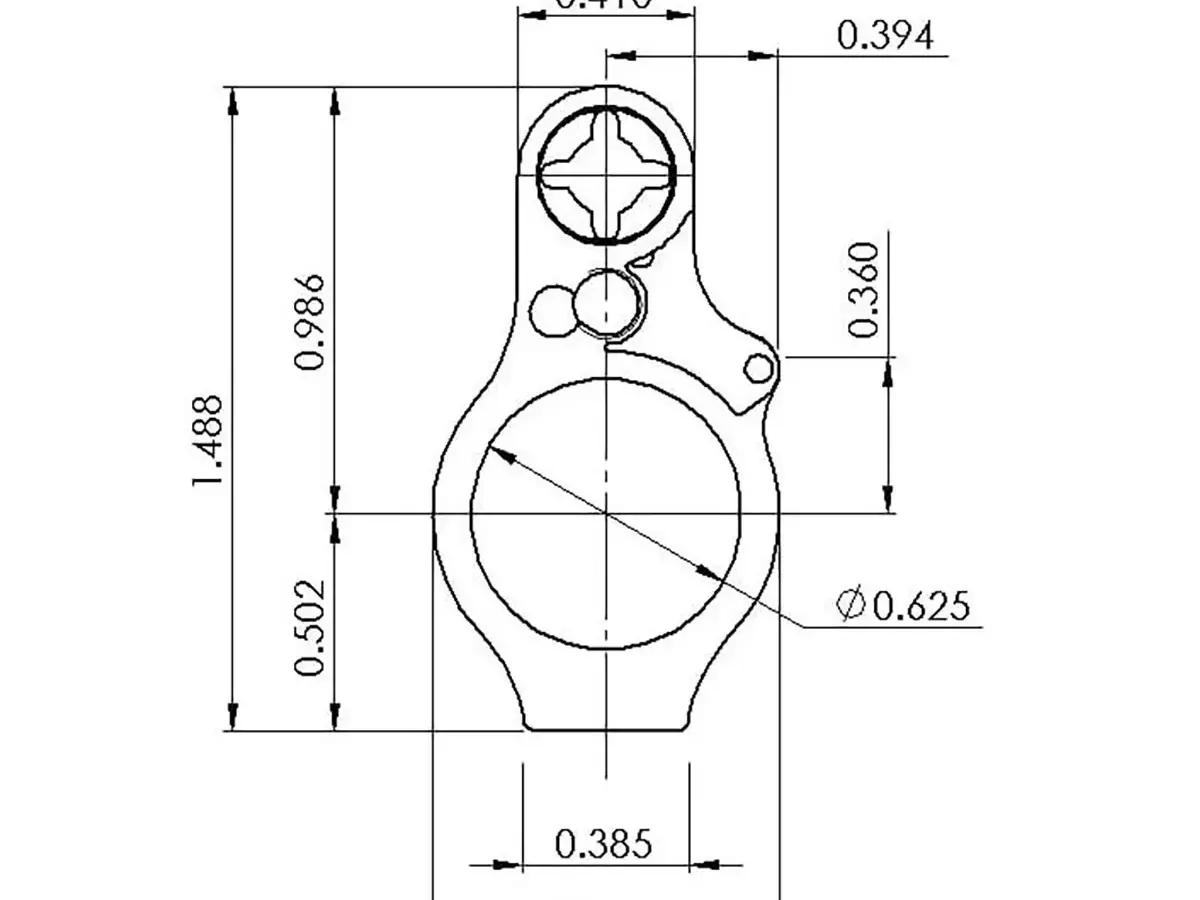 AR-15 Adj Piston System W/Solid .625" Gas Block Rifle LH - photo 3