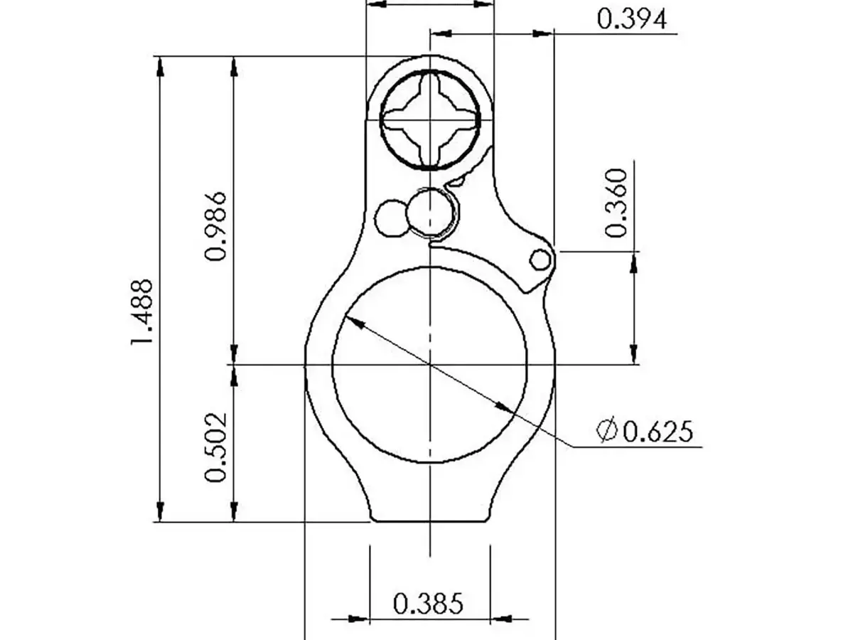AR-15 Adj Piston System W/Solid .625" Gas Block Carbine RH - photo 2