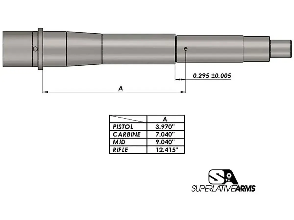 AR-15 Adj Piston System W/Solid .625" Gas Block Carbine RH - photo 3