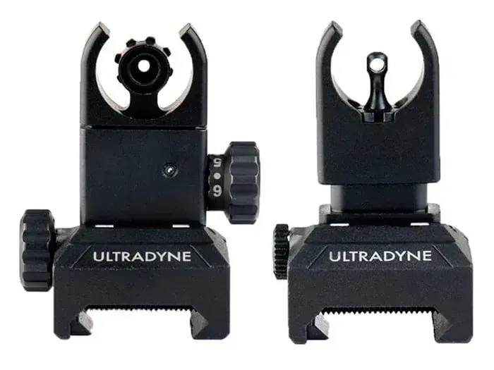 C4 Folding Front and Rear Sight Combo UDBlack