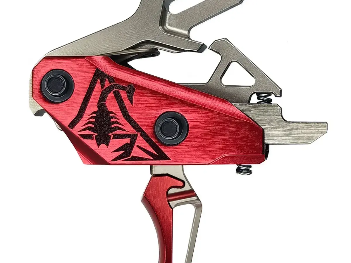 Rev 535 Slide-and-Snap AR Trigger Silver/Red