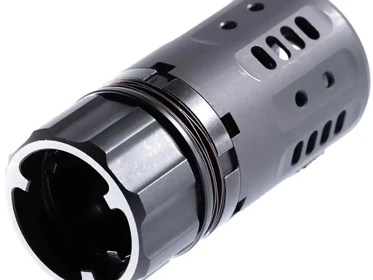 Pyro 2.0 Muzzle Brake w/DA457 Xeno & .45 Cal Front Cap