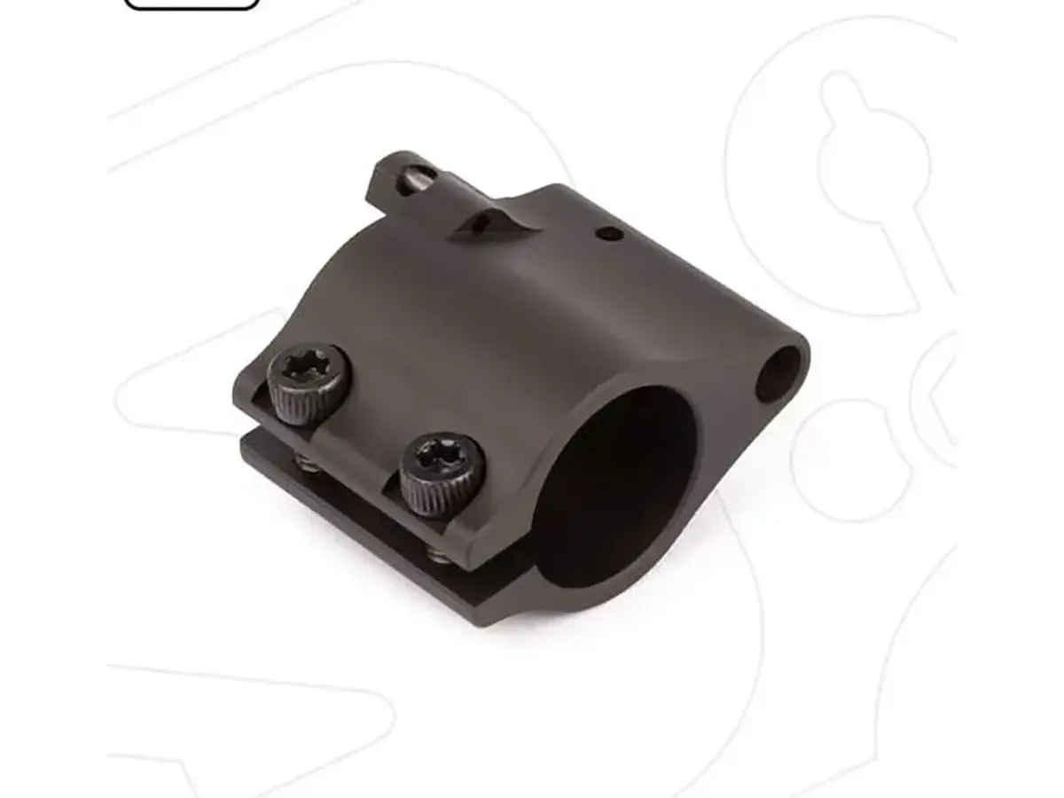 AR-15 Clamp On Titanium Adjustable Gas Block .936" Black