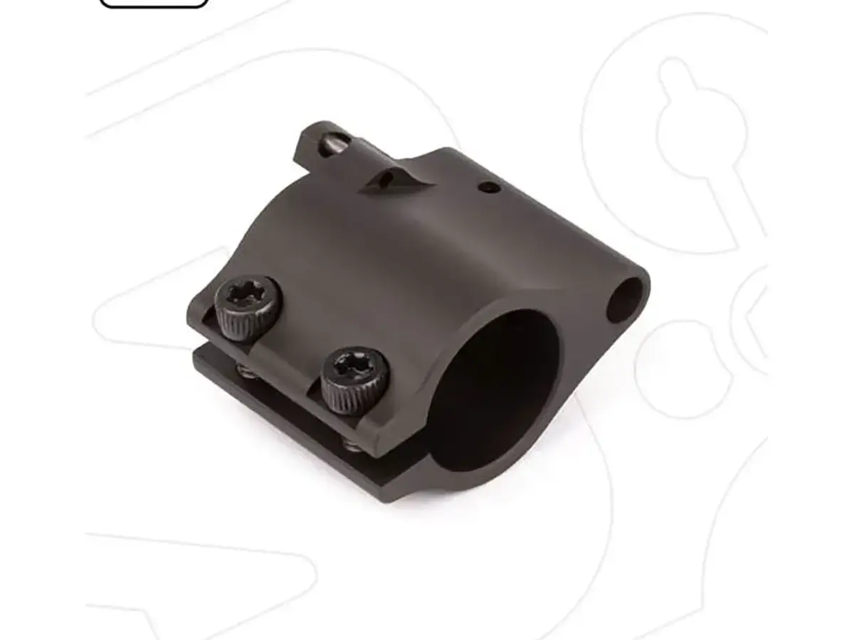 AR-15 Clamp On Titanium Adjustable Gas Block .875" Black