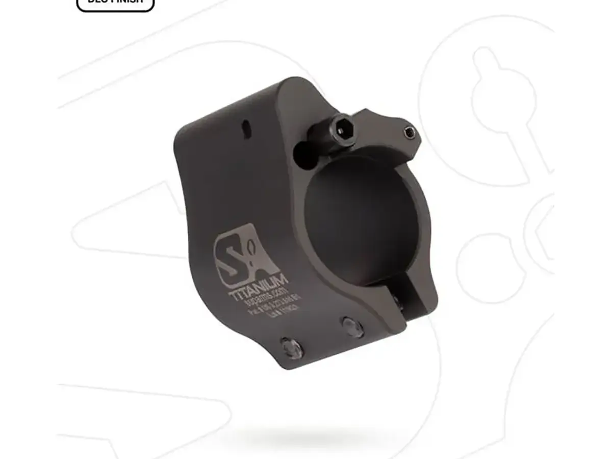 AR-15 Clamp On Titanium Adjustable Gas Block .875" Black - photo 3