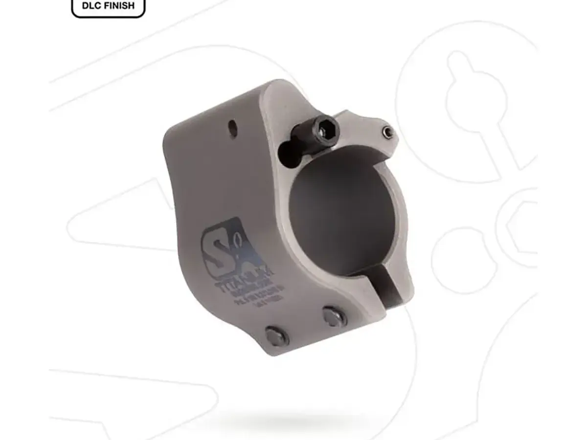 AR-15 Clamp On Titanium Adjustable Gas Block .936" Gray