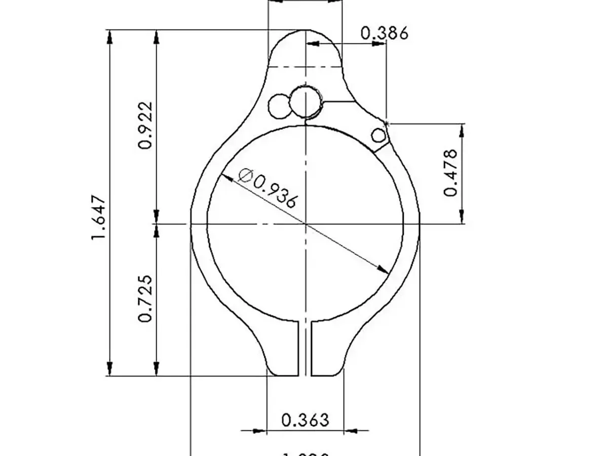 AR-15 Clamp On Titanium Adjustable Gas Block .936" Gray - photo 3