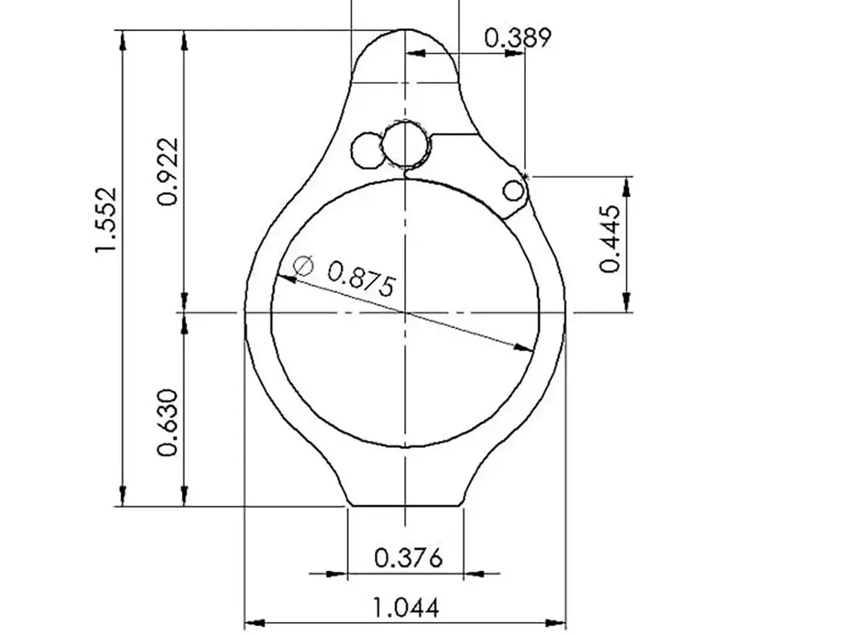 AR-15 Solid Titanium Adjustable Gas Block .875" Gray - photo 2
