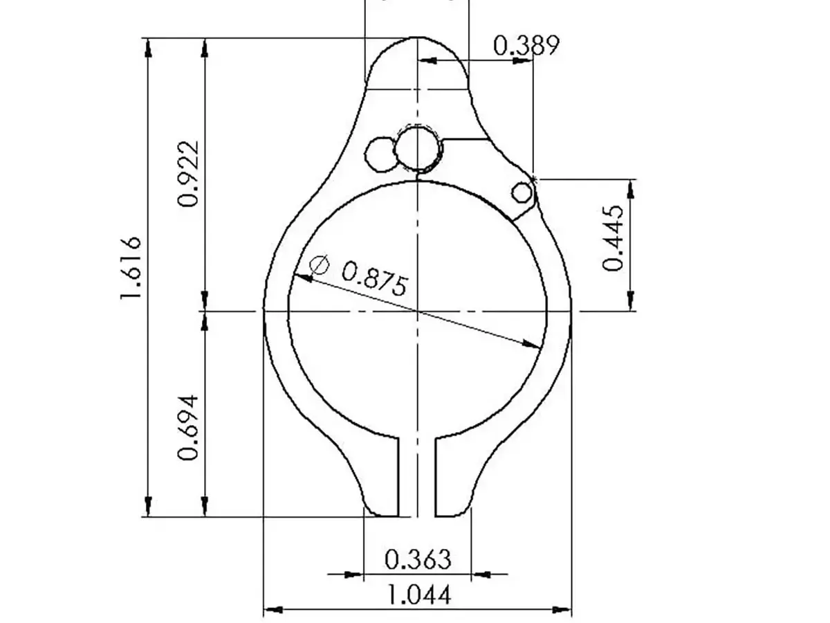 AR-15 Clamp On Titanium Adjustable Gas Block .875" Gray - photo 3