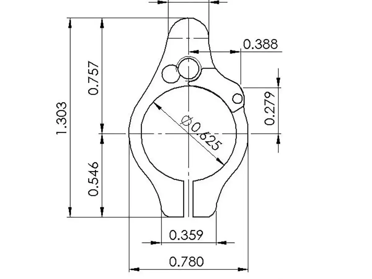 AR-15 Clamp On Titanium Adjustable Gas Block .625" Gray - photo 4