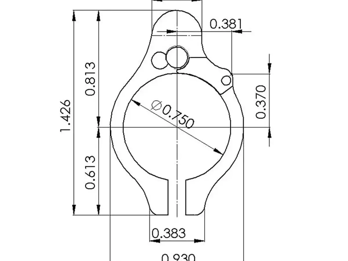 AR-15 Clamp On Titanium Adjustable Gas Block .750" Gray - photo 3