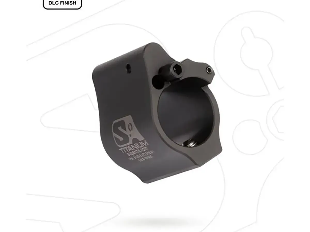 AR-15 Solid Titanium Adjustable Gas Block .875" Black - photo 2