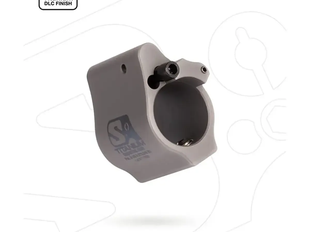 AR-15 Solid Titanium Adjustable Gas Block .625" Gray